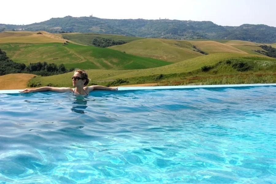 Infinity pool overlooking the valley